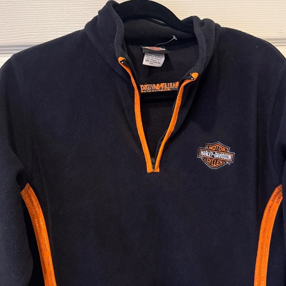 Harley Davidson fleece quarter zip, large